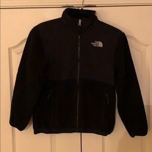 Youth North Face black full zip fleece jacket